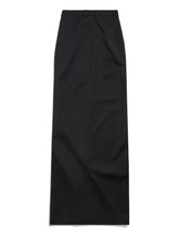 Balenciaga Slit Tailored Virgin Wool Maxi Skirt Black black