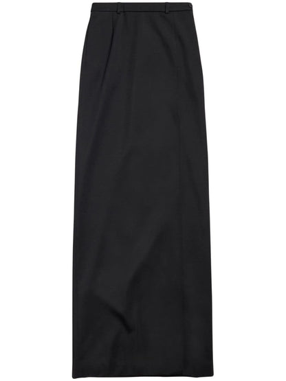 Balenciaga slit tailored maxi skirt BLACK