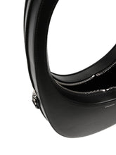 Coperni Swipe Small Black Leather Shoulder Bag Black