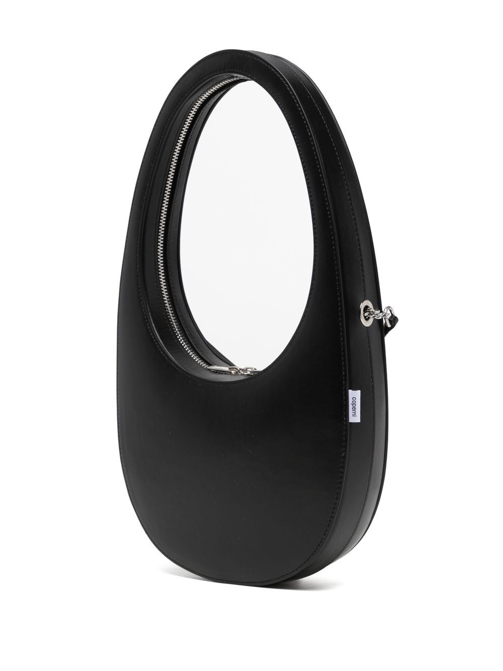 Coperni Swipe Small Black Leather Shoulder Bag Black
