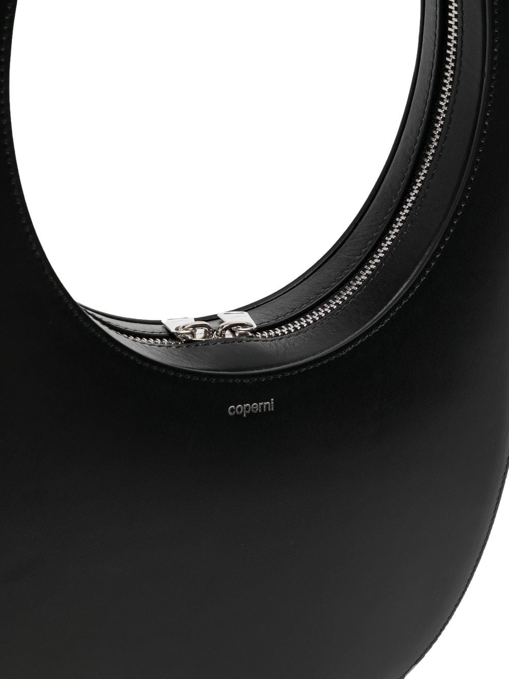 Coperni Swipe Small Black Leather Shoulder Bag Black