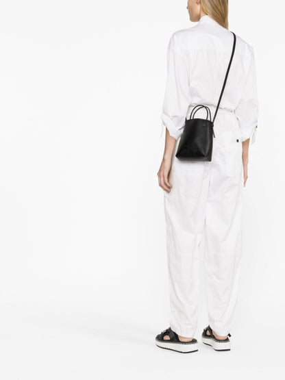 Chloé Micro Leather Sense Bucket Bag Black
