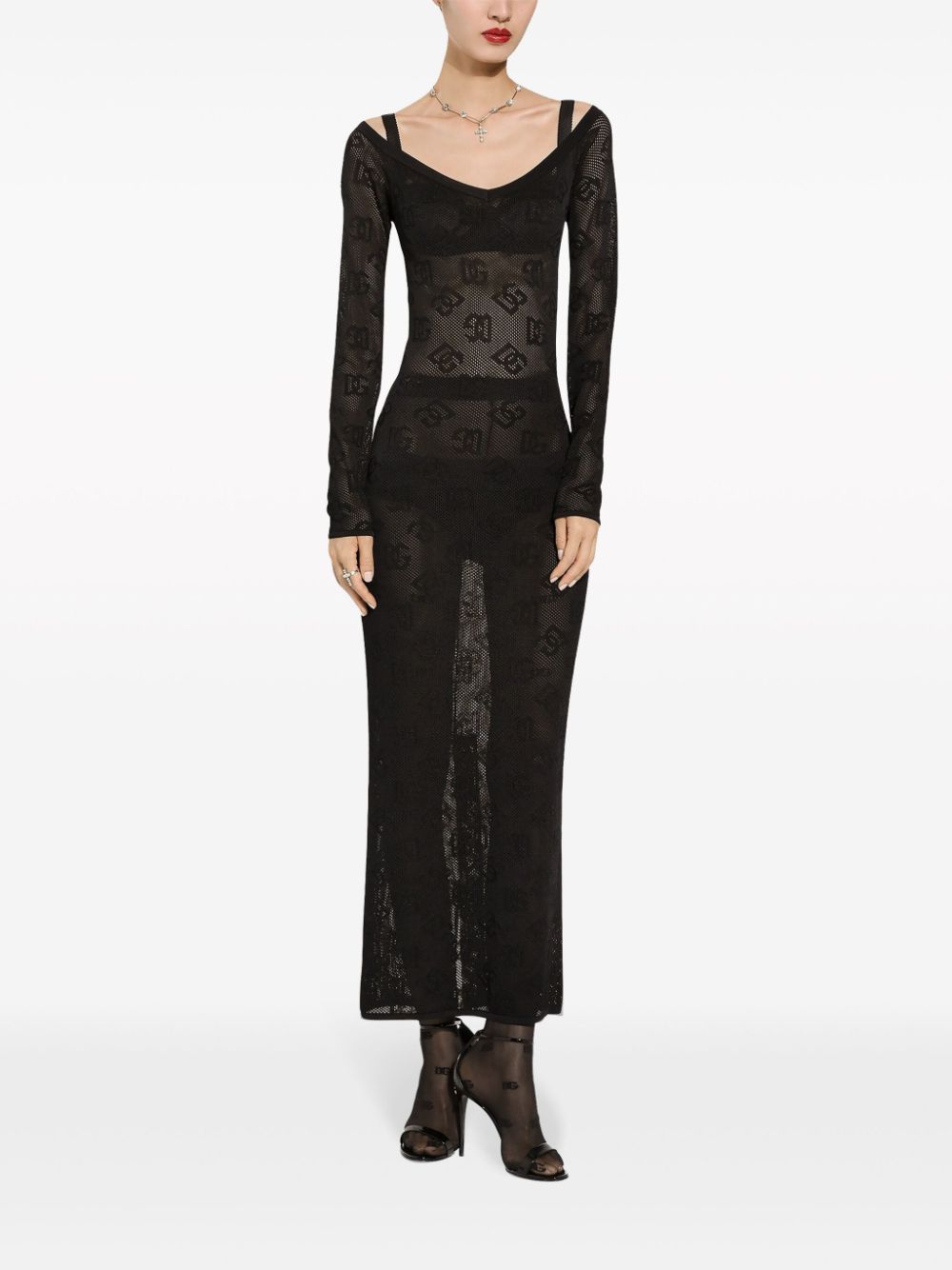 Dolce &amp; Gabbana jacquard logo Dress Black