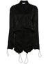 The Attico Jacquard Logo Mini Dress Black