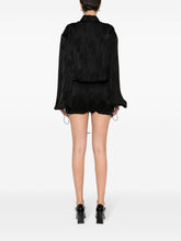 The Attico Jacquard Logo Mini Dress Black