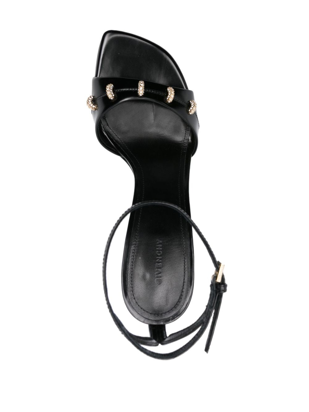 Givenchy Stitch Crystal-Embellished Sandals Black