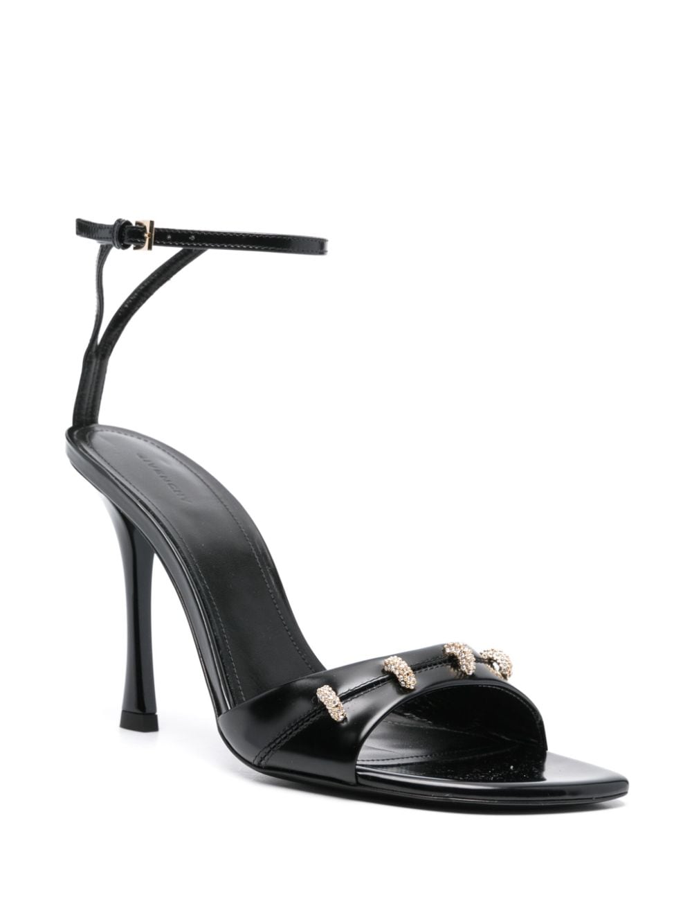Givenchy Stitch Crystal-Embellished Sandals Black