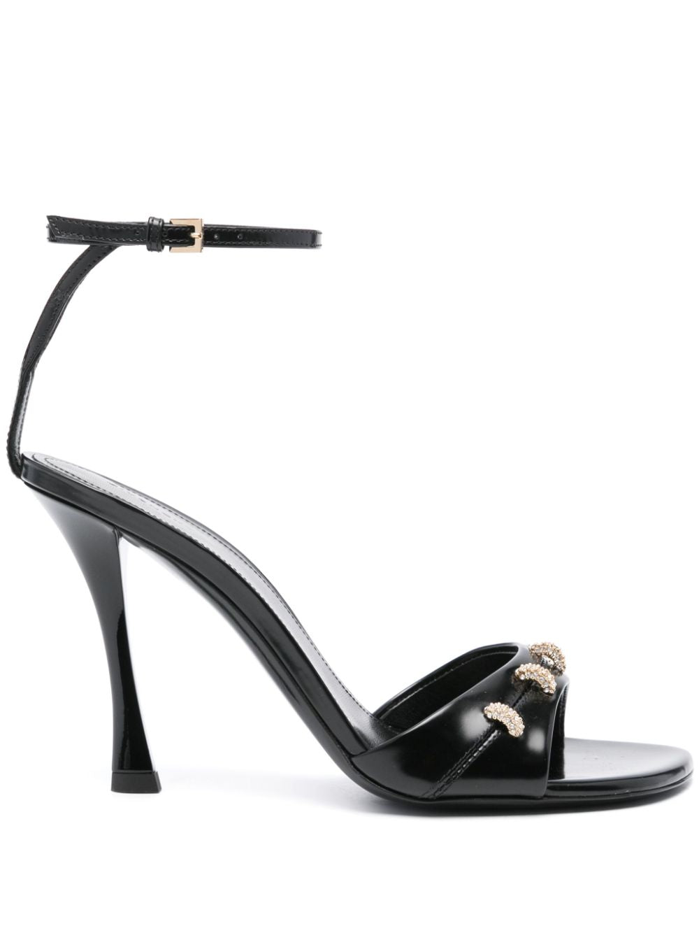 Givenchy Stitch Crystal-Embellished Sandals Black