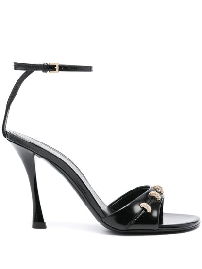Givenchy Stitch Crystal-Embellished Sandals Black