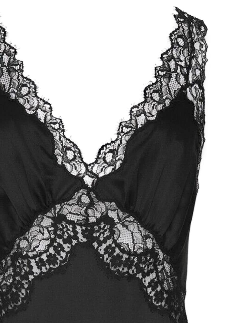 Saint Laurent Tubino Satin Short Dress Black