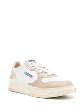 Autry Medalist Super Vintage Distressed Leather Sneakers Pink