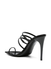 Saint Laurent 95 Satin Mules Black