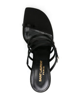 Saint Laurent 95 Satin Mules Black