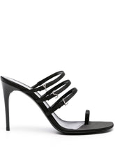 Saint Laurent 95 Satin Mules Black