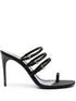 Saint Laurent 95 Satin Mules Black