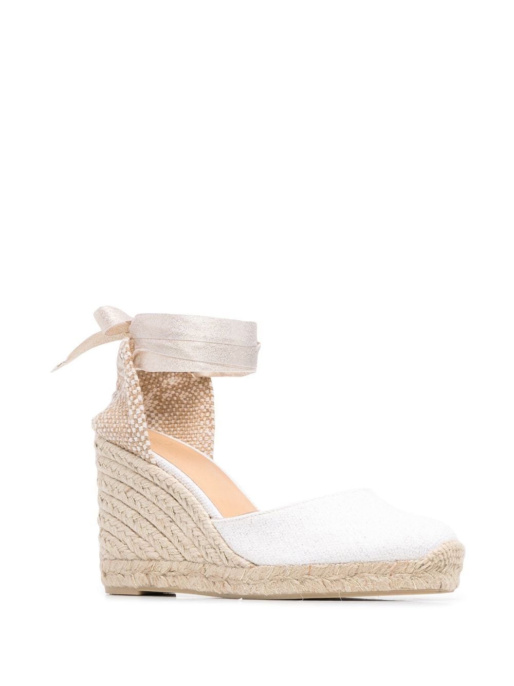 Castaner Carina Wedge Espadrilles White