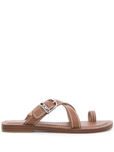 MMK Ashton Leather Sandals in Chocolate Brown Leather Brown