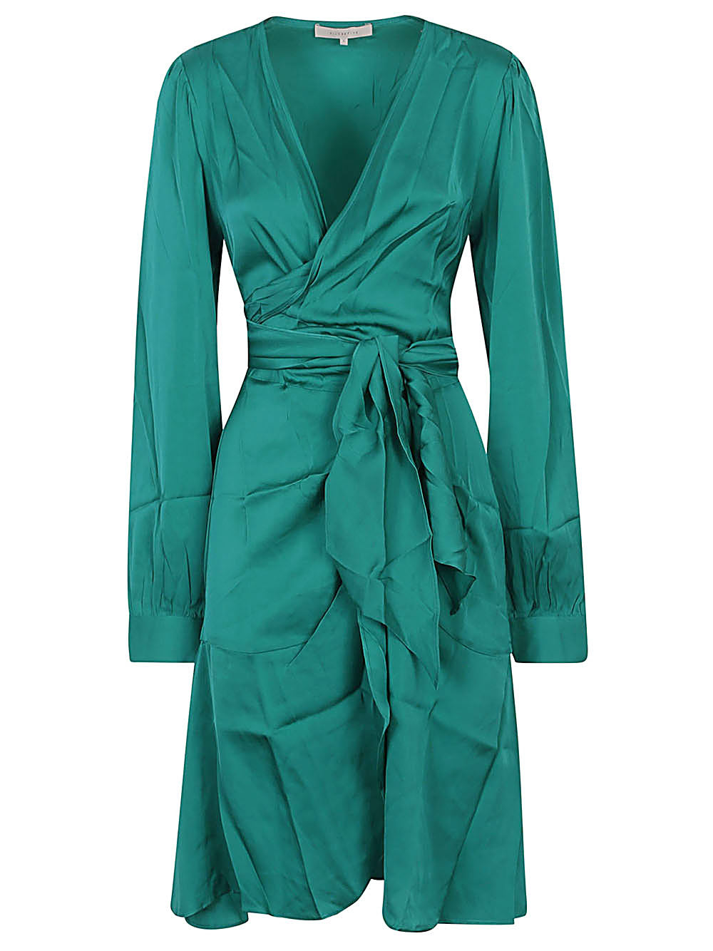 Silk95Five Ananda silk short dress GREEN