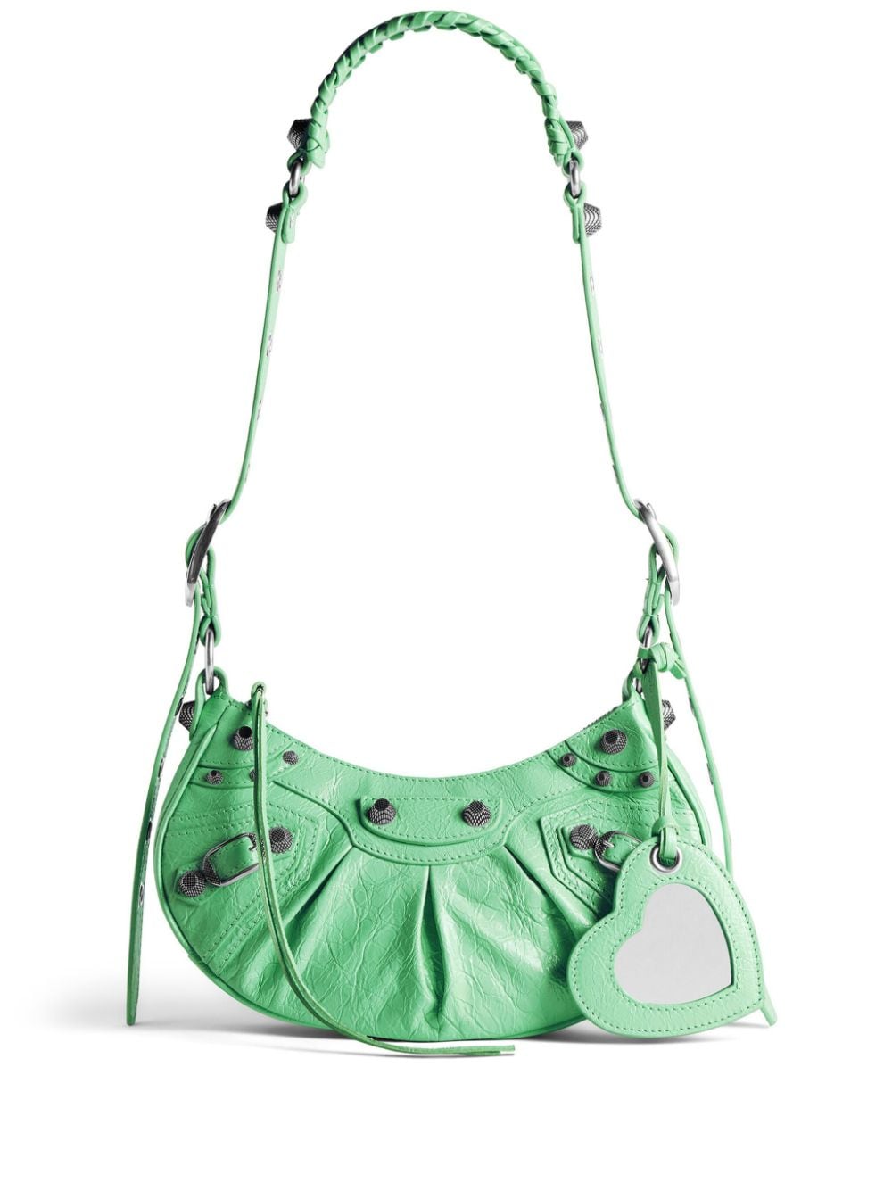 Balenciaga Le Cagole XS Shoulder Bag in Green Lambskin Green