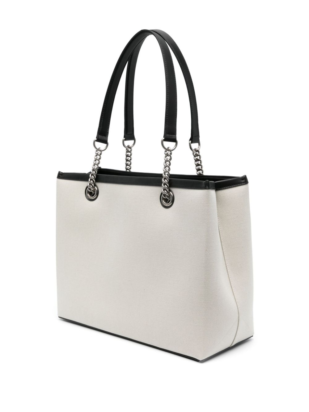 Balenciaga Logo Print Canvas Medium Tote Bag Beige