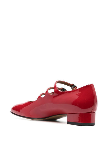 Carel Paris Patent Leather Ariana Mary Jane Flats Red