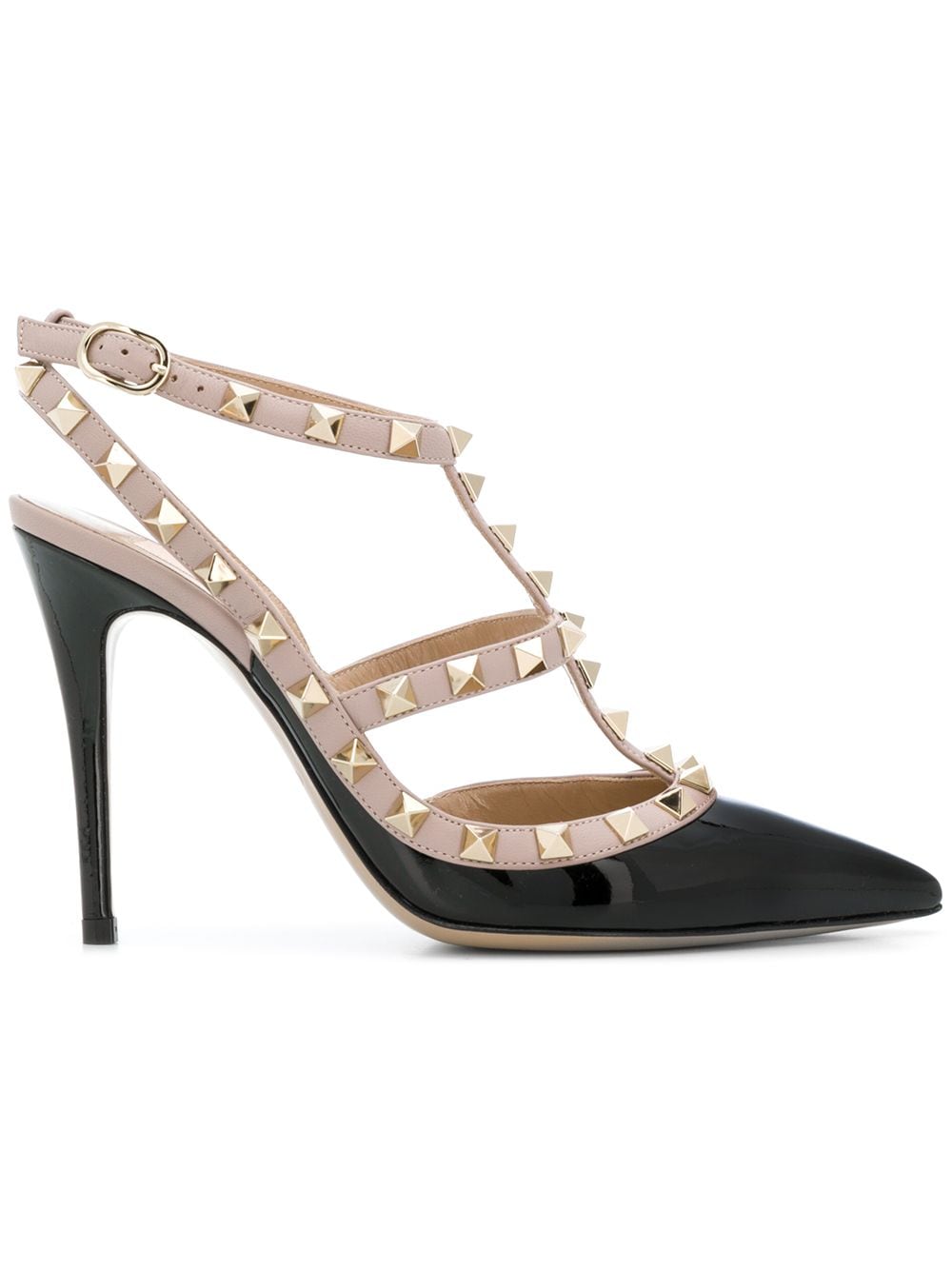 Valentino Garavani 105mm Rockstud Calf Leather Pumps Black