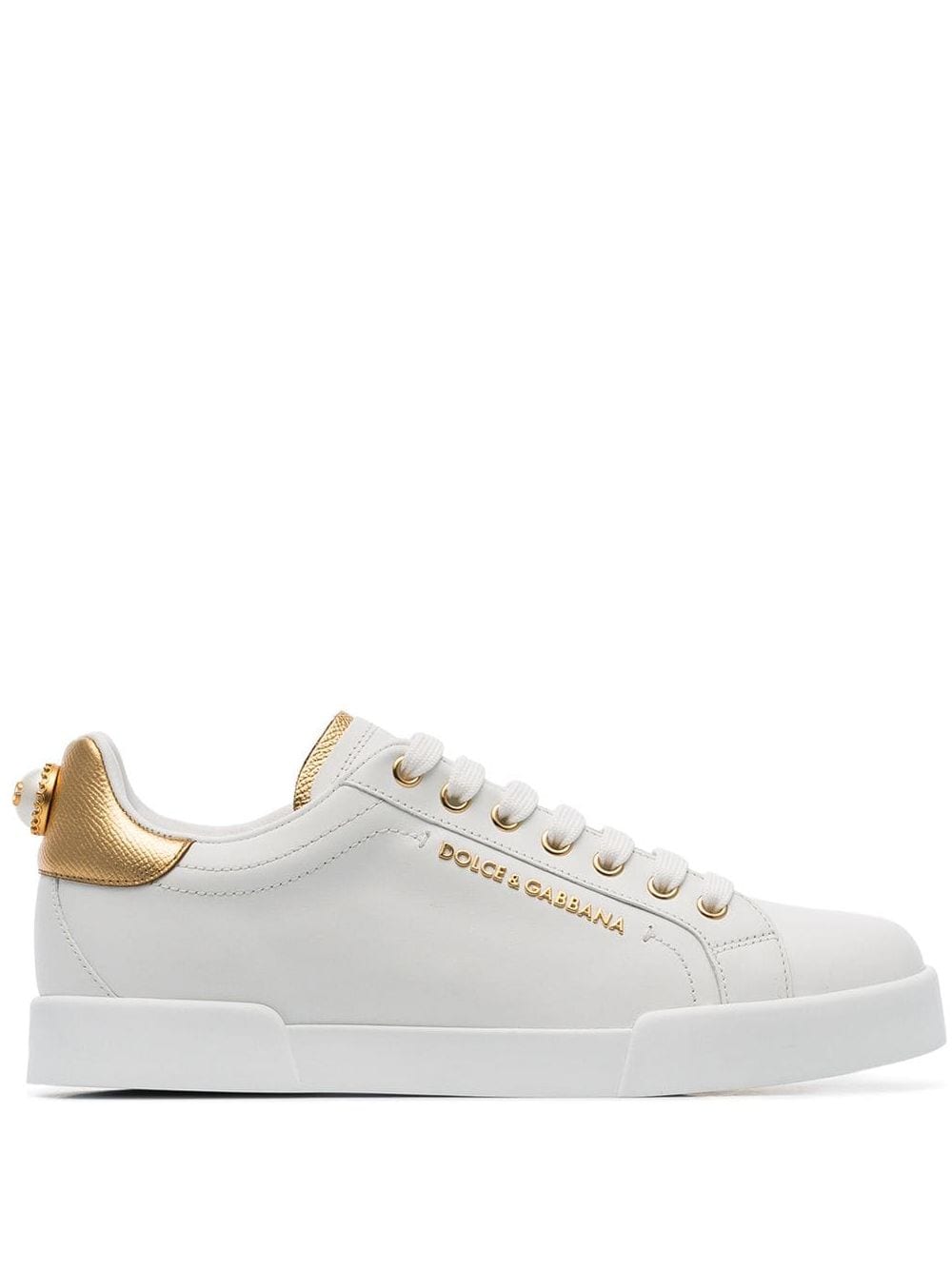 Golden Portofino logo lettering sneakers