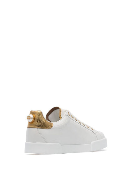 Golden Portofino logo lettering sneakers