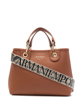 EMPORIO ARMANI Leather CAPSULE Tote Bags Brown