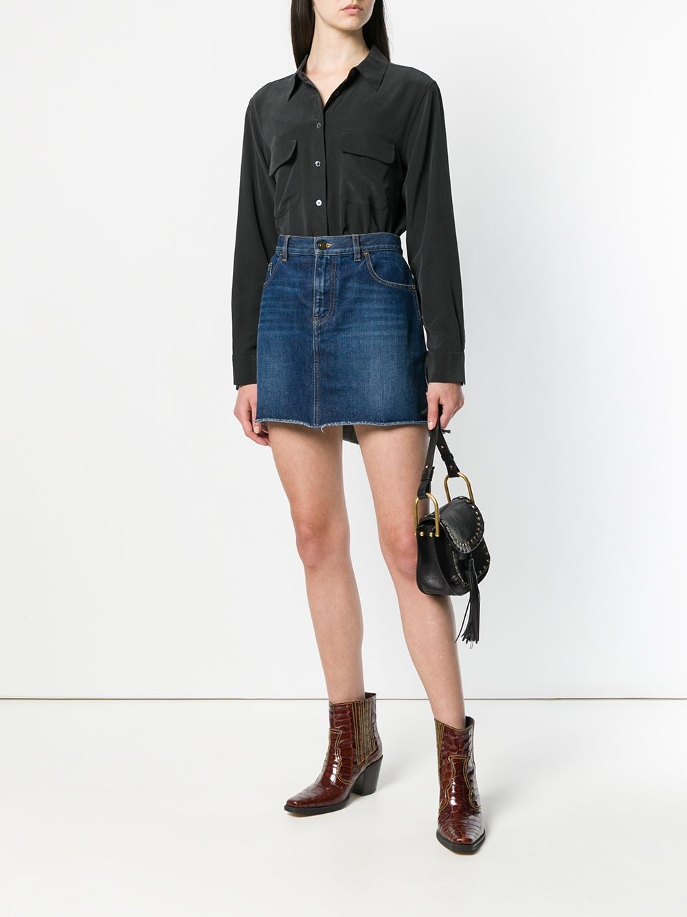 Equipment Signature Silk Shirt Black