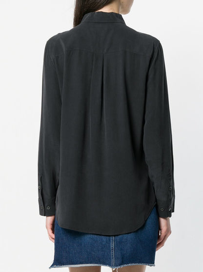 Equipment Signature Silk Shirt Black