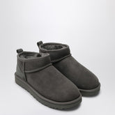 Ugg Classic Ultra Mini Grey Suede Ankle Boots Grey