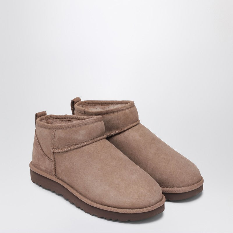 Ugg Classic Ultra Mini Rocky Oak Grey Suede Boots