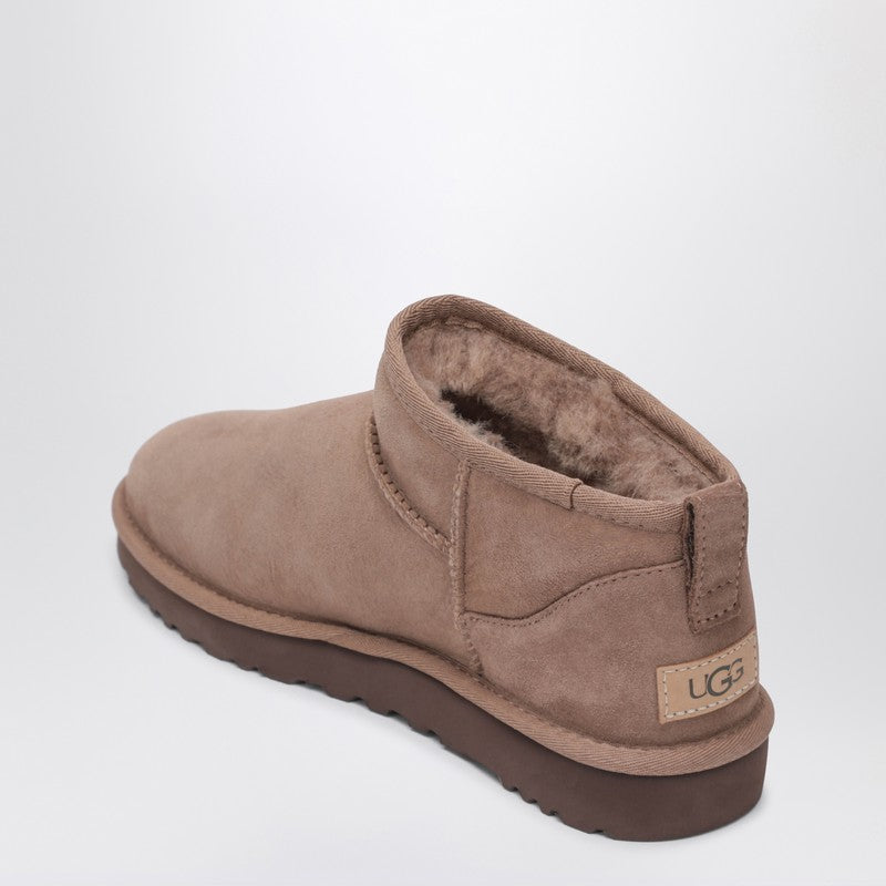 Ugg Classic Ultra Mini Rocky Oak Grey Suede Boots