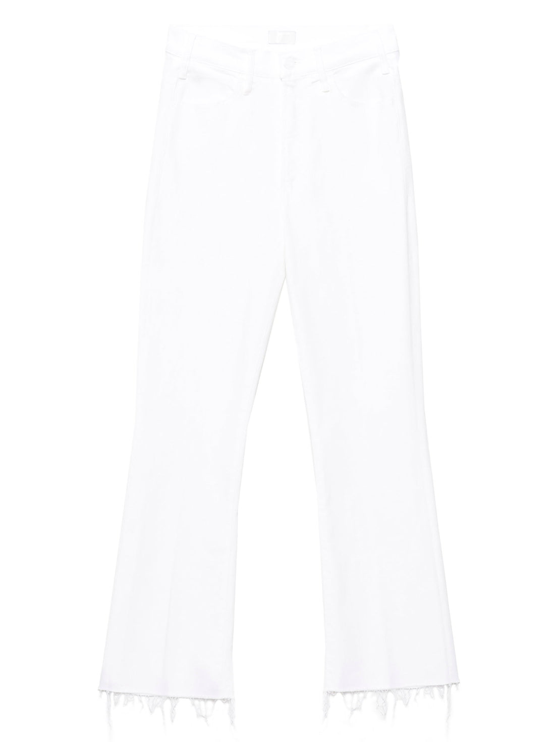 Mother The Hustler Ankle Fray’ Jeans White
