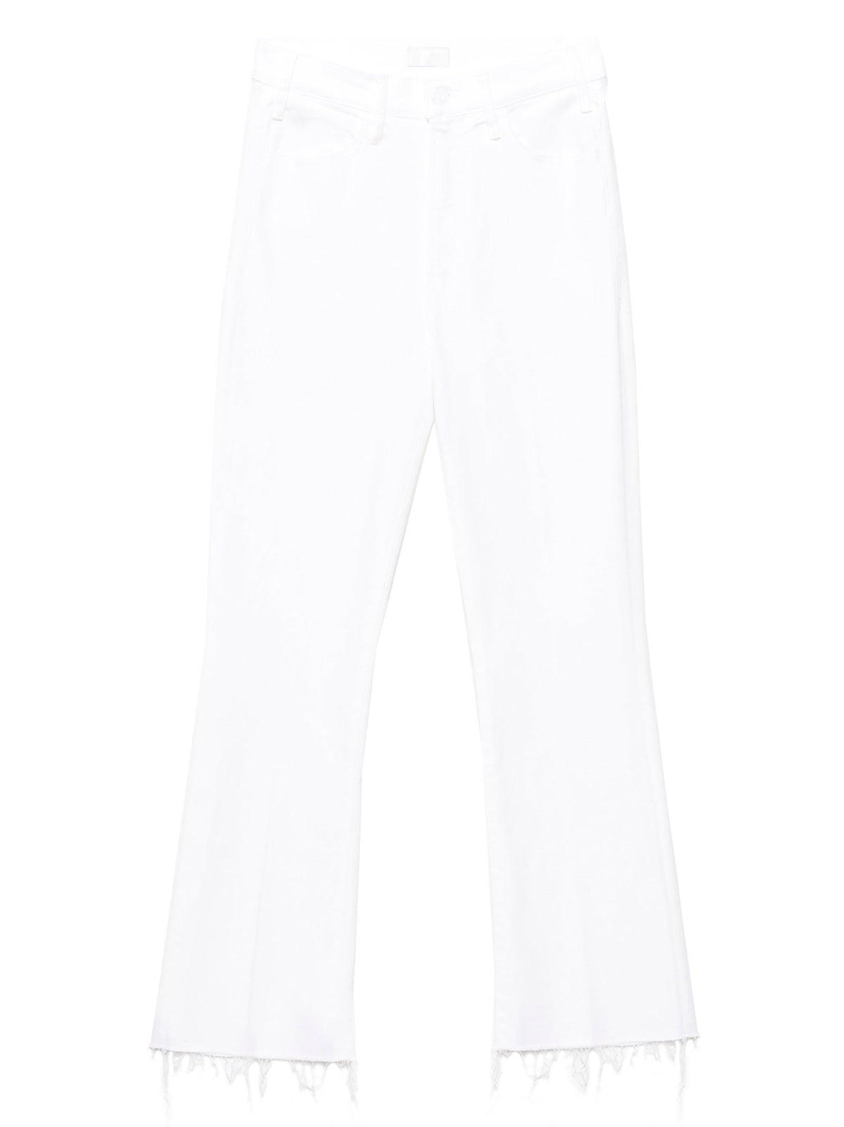 Mother The Hustler Ankle Fray’ Jeans White