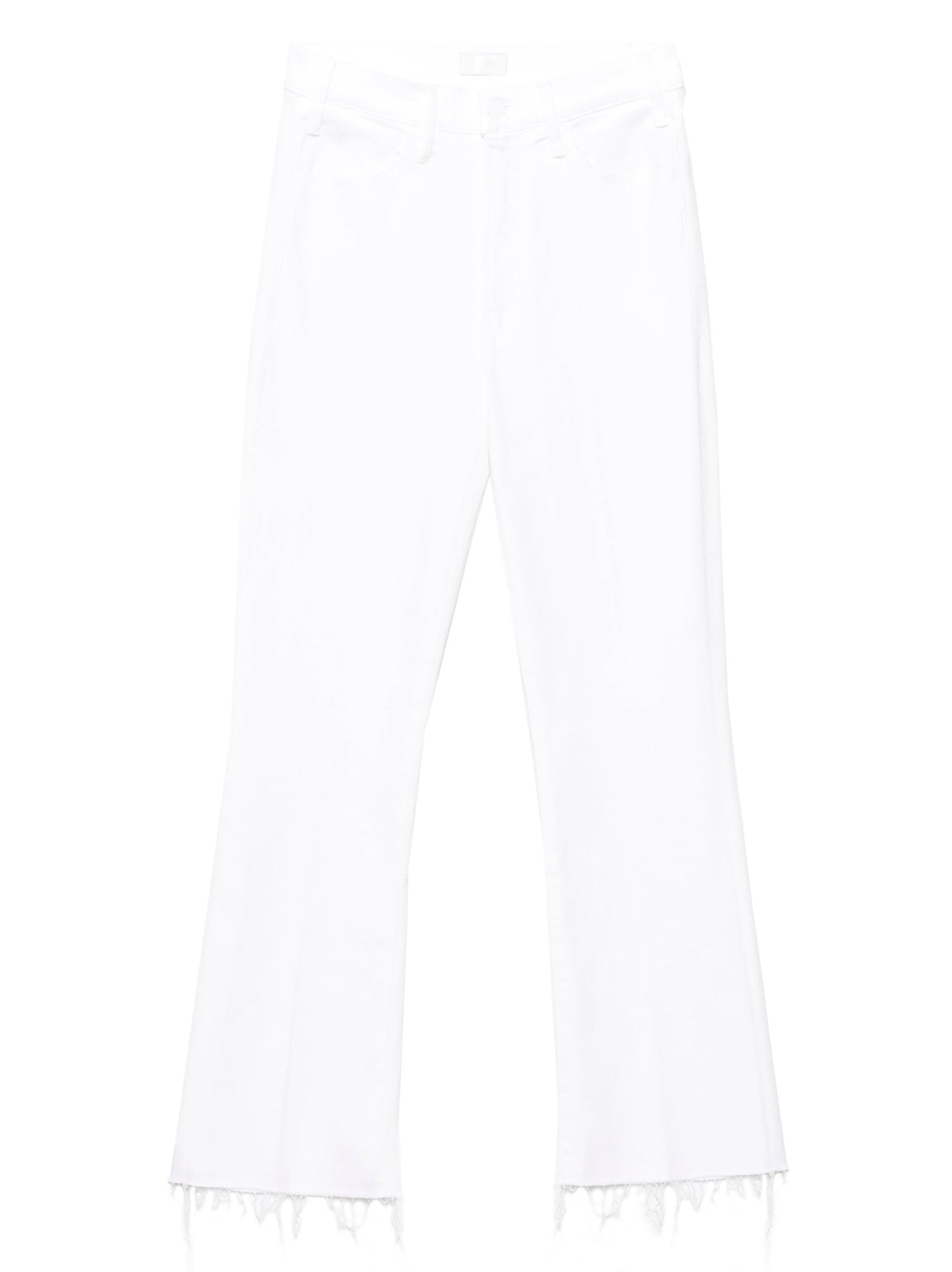 Mother The Hustler Ankle Fray’ Jeans White
