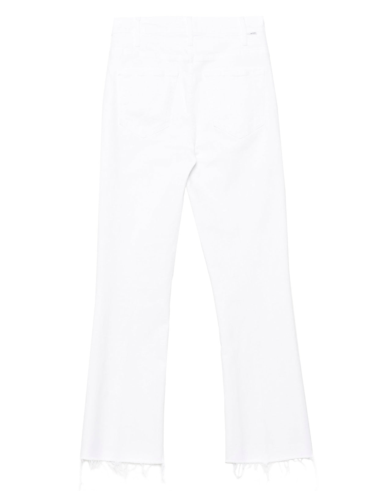 Mother The Hustler Ankle Fray’ Jeans White