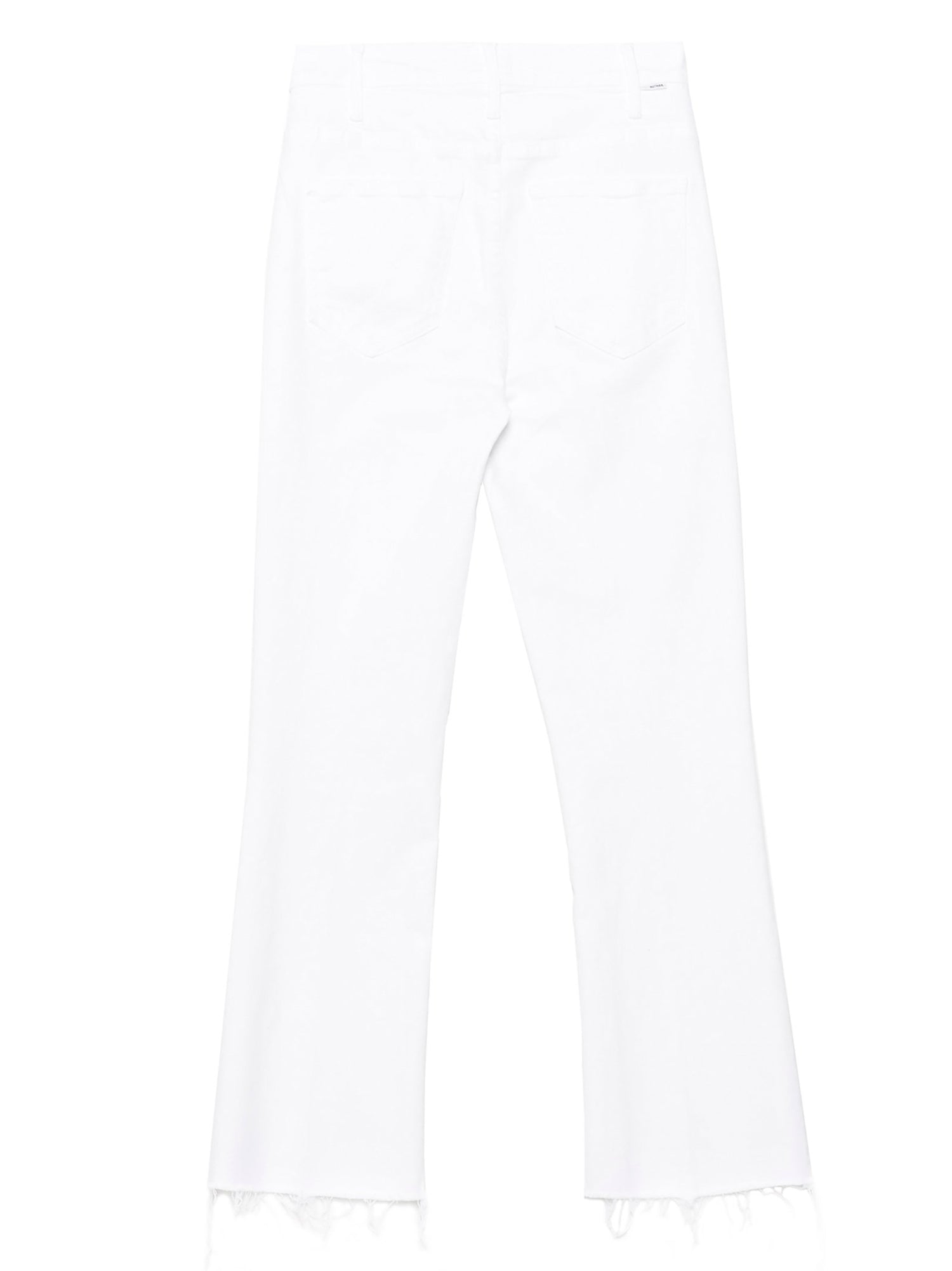 Mother The Hustler Ankle Fray’ Jeans White