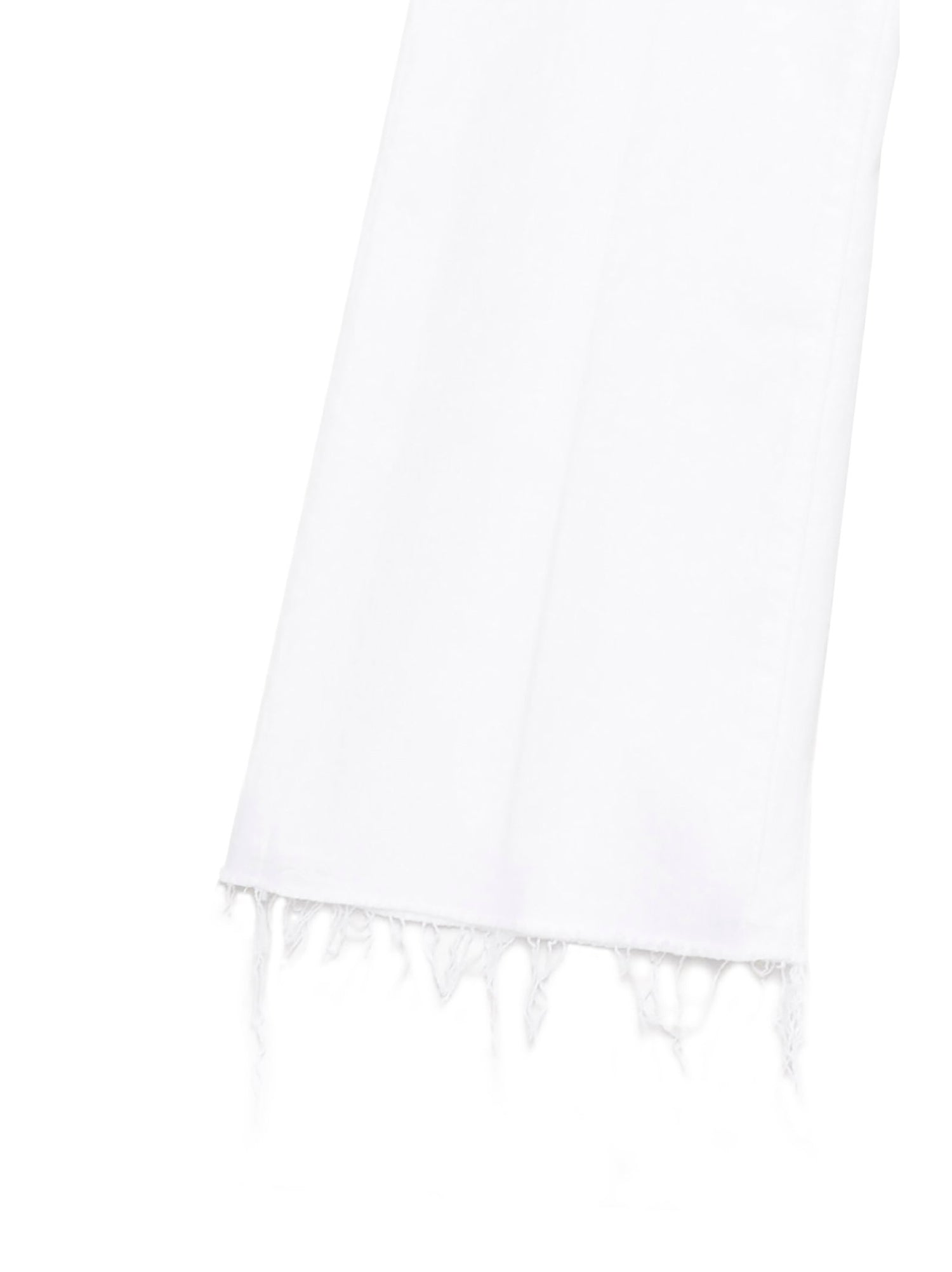 Mother The Hustler Ankle Fray’ Jeans White