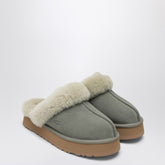 Ugg Disquette Moss Green Suede Shearling Slip-Ons Green