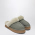 Ugg Disquette Moss Green Suede Shearling Slip-Ons Green
