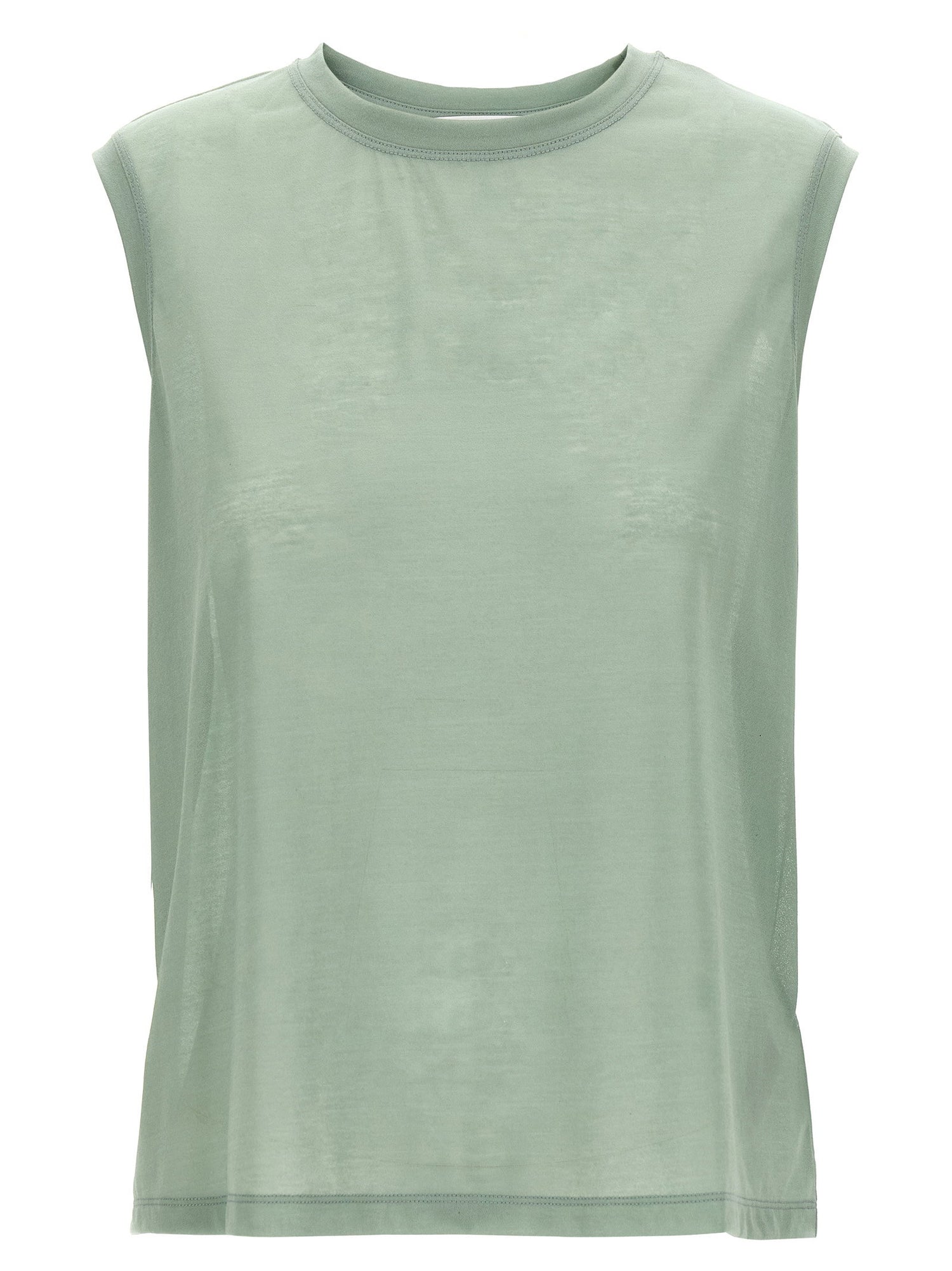 Victoria Beckham Logo Embroidery Top Green