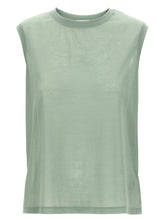 Victoria Beckham Logo Embroidery Top Green