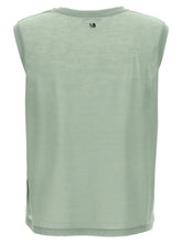 Victoria Beckham Logo Embroidery Top Green