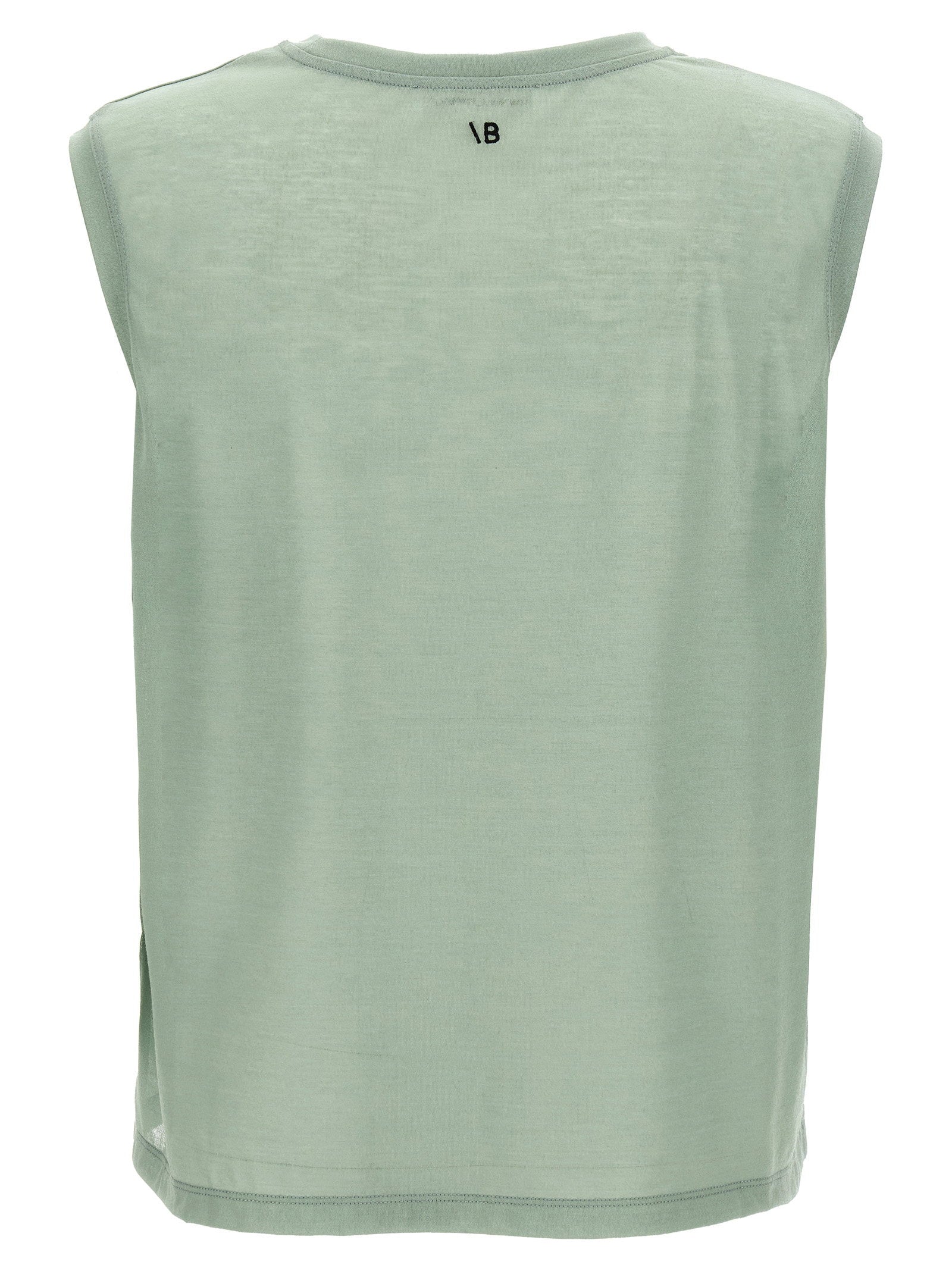 Victoria Beckham Logo Embroidery Top Green