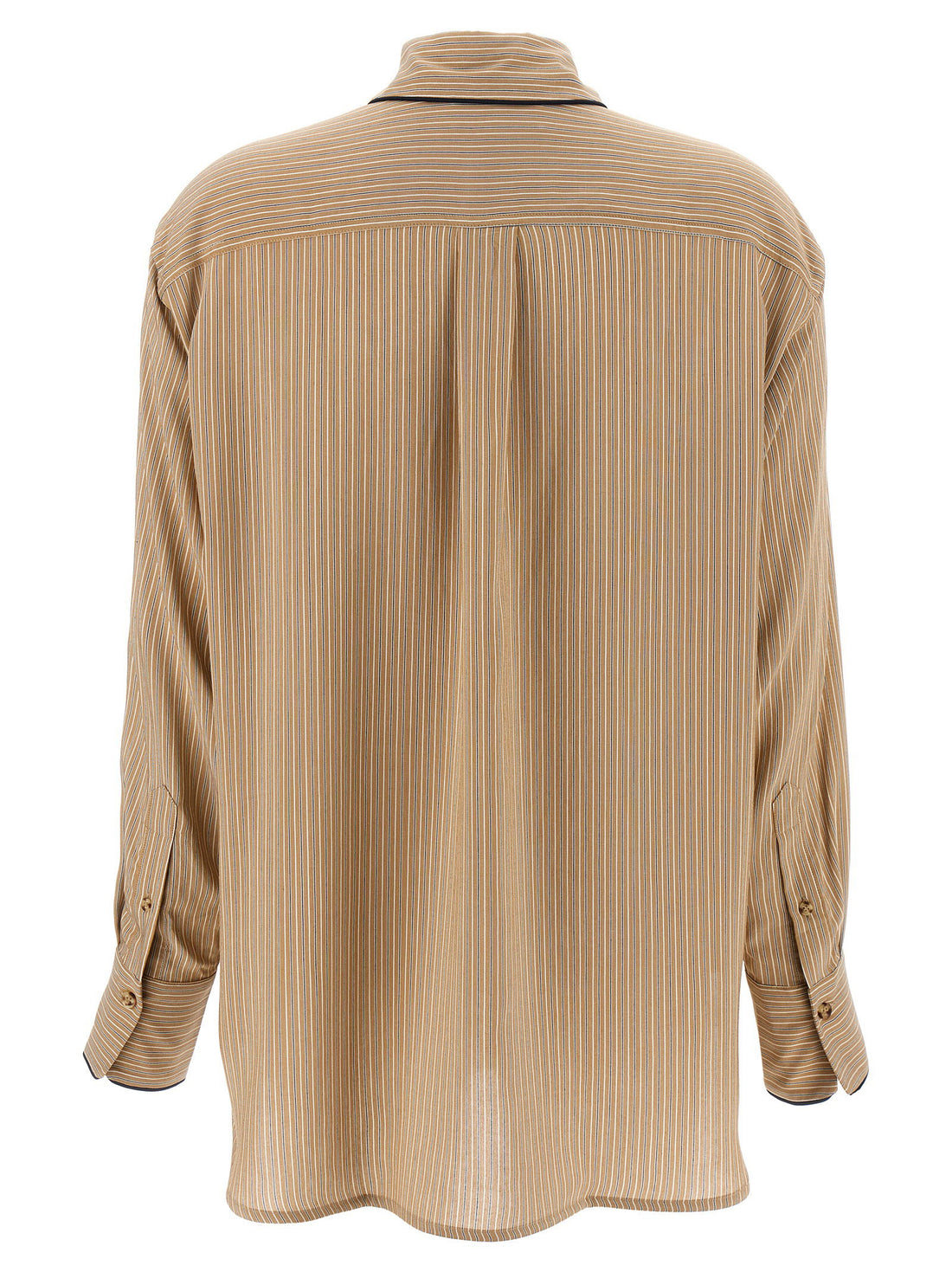 Victoria Beckham Piping Detail Pyjama Shirt Brown