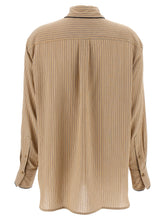 Victoria Beckham Piping Detail Pyjama Shirt Brown