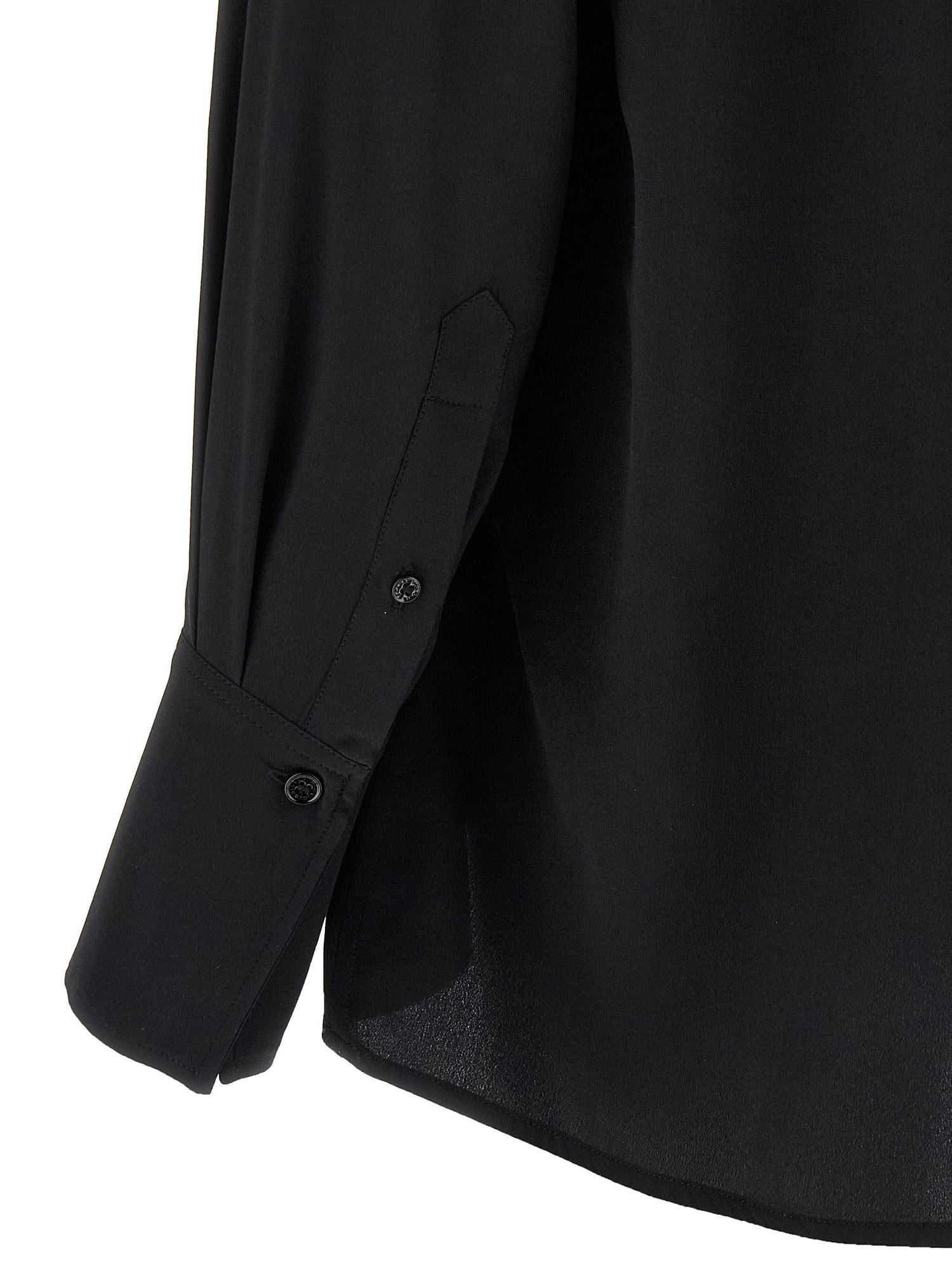 Victoria Beckham Gather Detail Tie Blouse Black