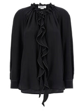 Victoria Beckham Ruffle Blouse Black
